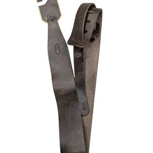 Levy's Leathers Dark Brown Distressed Leather Play On 2.5" Guitar Strap Canada